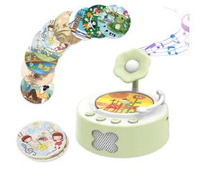 Round Phonograph: A Multifunctional Early Education Tool with Rotating Card Recognition, Premium Audio, and Night Light Round Phonograph: A Multifunctional Early Education Tool with Rotating Card Recognition, Premium Audio, and Night Light