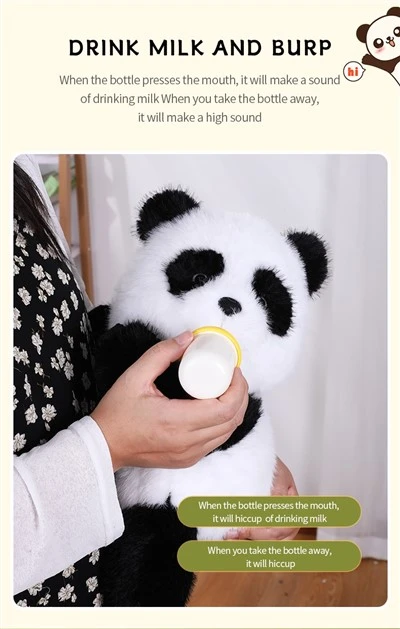 Bréagán Leictreonach Panda Plush